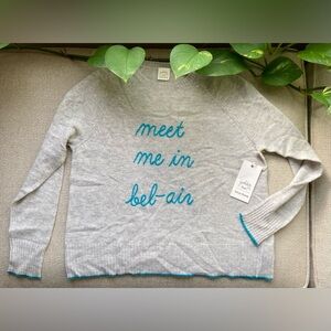 NWT Golden Sun | Places to Go Cashmere Crew (S/M)